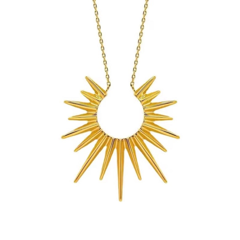 [Apollo] Urban Halo 316L Titanium Steel Radiant Structure Necklace