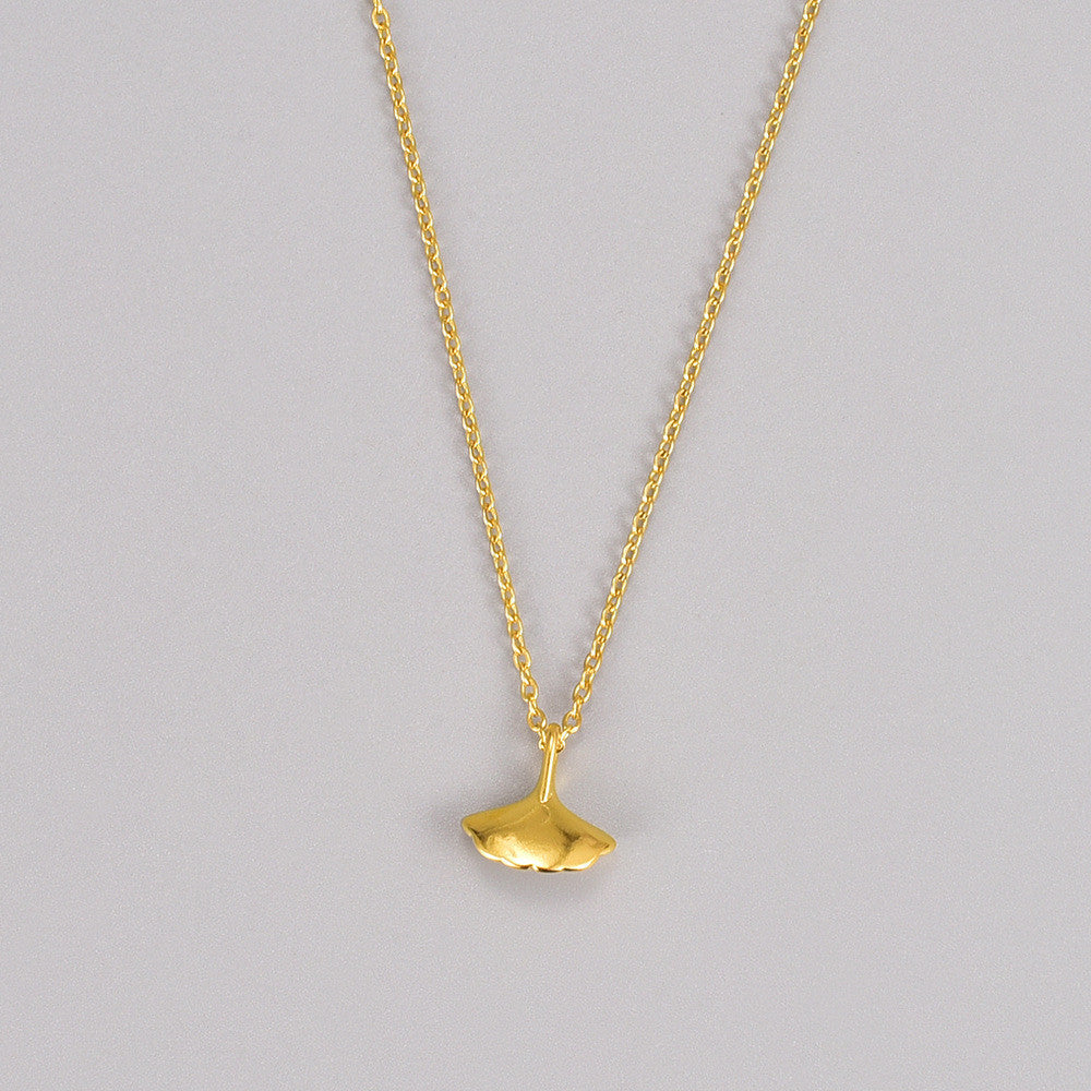 【Urban Ginkgo｜銀杏微光項鍊】  CityCape© 316L 鈦鋼｜18K金｜城市自然系列