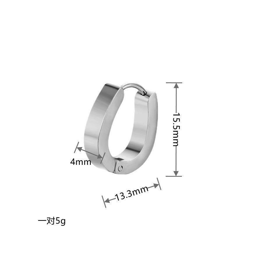 【Urban Edge｜Minimalist Angular Hoop Earrings】CityCape© 316L Titanium Steel｜18K Gold / Original Steel Color｜Urban Minimalist Collection