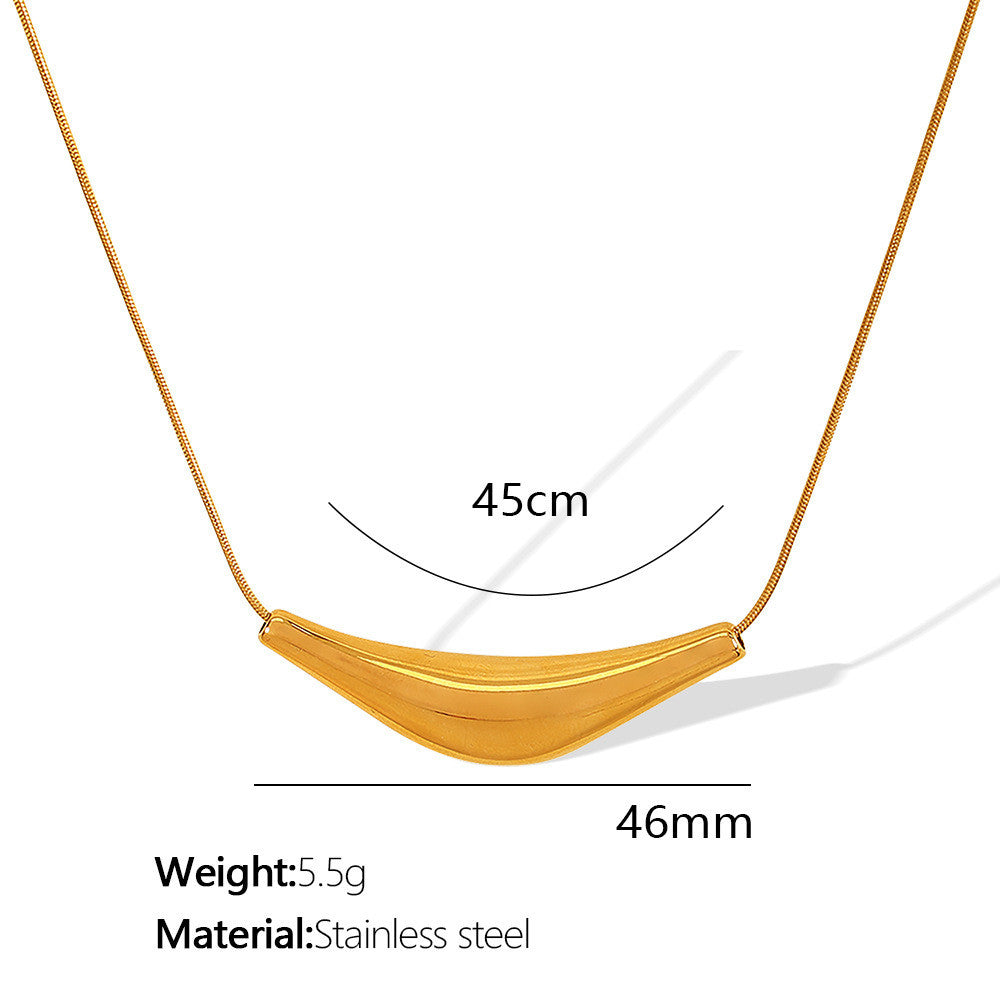【Flowing Light and Shadow】Urban Curve | Curved Structure Clavicle Chain | CityCape© 316L Titanium Steel | 18K Gold Anti-allergy | Minimalist Sculpture Necklace