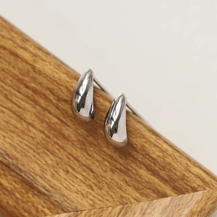 Urban Soft｜Streamlined Teardrop Stud Earrings - CityCape© 316L Titanium Steel｜18K Gold｜Hypoallergenic Minimalist Design