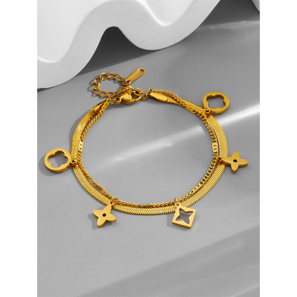 【Urban Talisman｜城市幸運符手鍊】  CityCape© 316L 鈦鋼｜18K金｜Urban Luck 系列