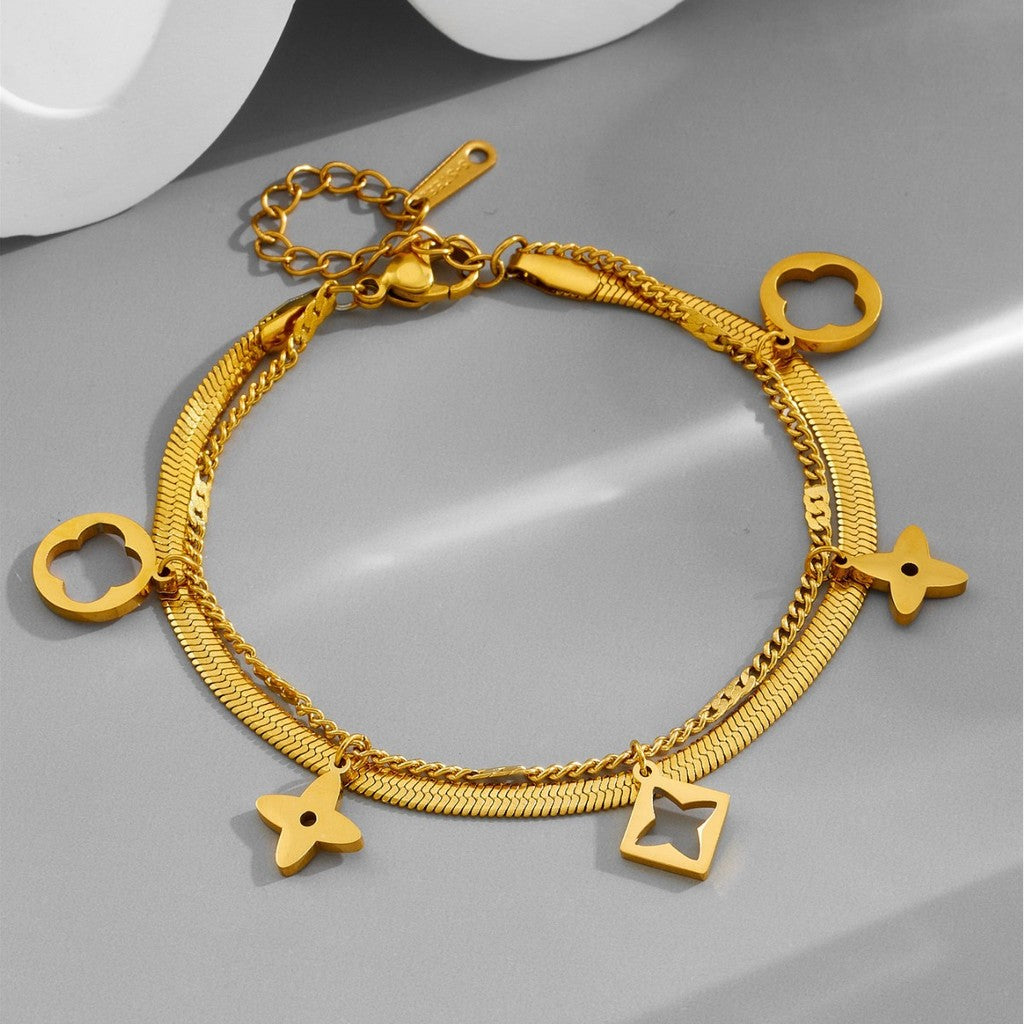 【Urban Talisman｜城市幸運符手鍊】  CityCape© 316L 鈦鋼｜18K金｜Urban Luck 系列