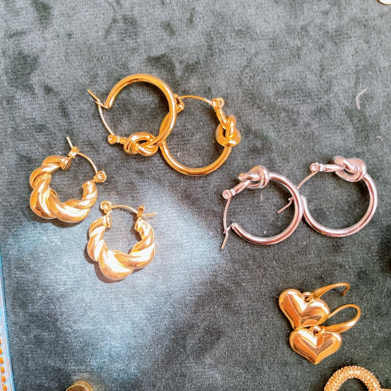 【法國紐結】CUrban Knot 316L 鈦鋼結構結點耳圈