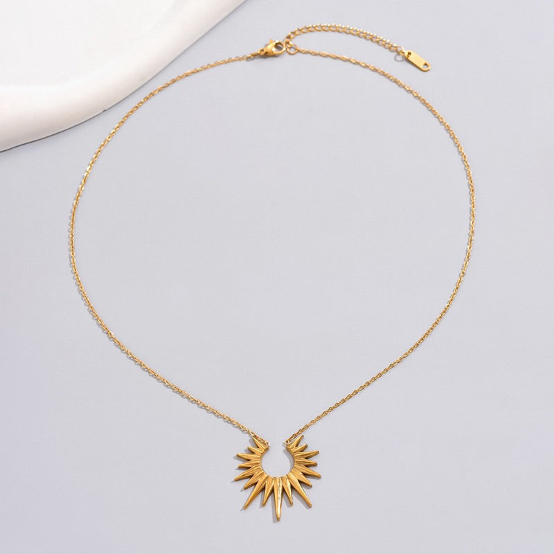 [Apollo] Urban Halo 316L Titanium Steel Radiant Structure Necklace